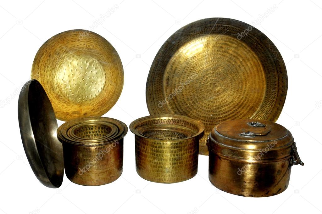 Brass utensils set Stock Photo by ©magagraphics 90855906