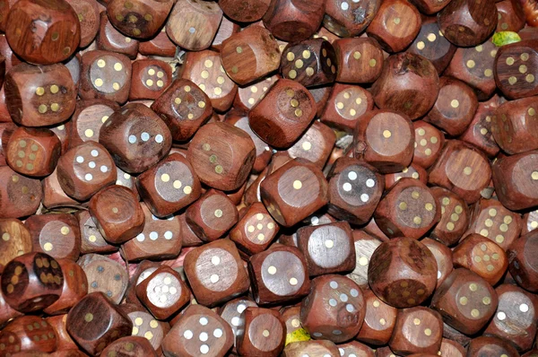 Dřevěné hrací kostky — Stock fotografie