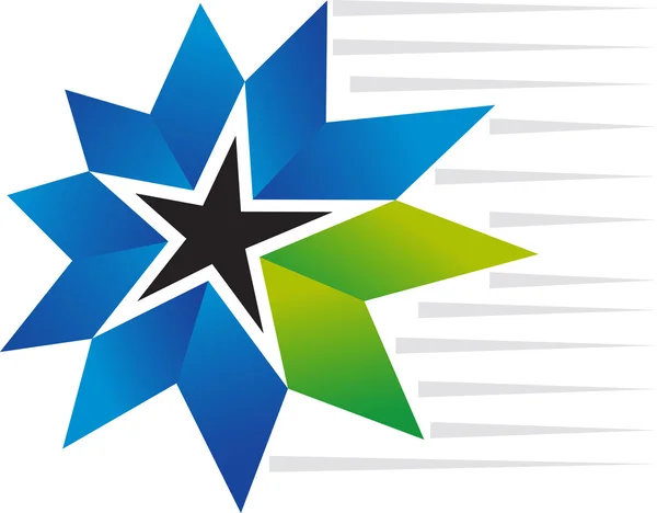 Logo speed star — Vettoriale Stock