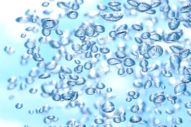 Closeup oksijen kabarcıkları