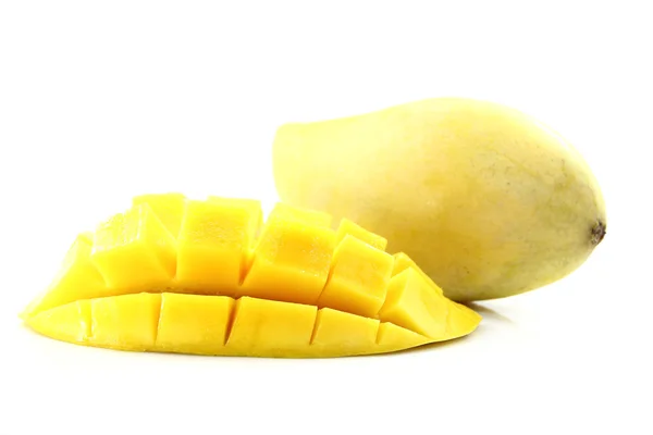 Yellow mango isolated on white background — Stock Photo, Image