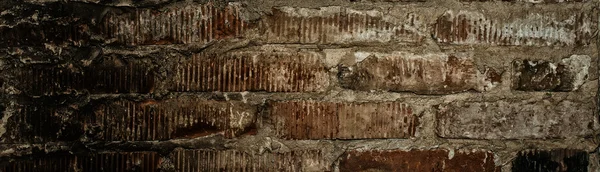 Τοίχος από παλιά κόκκινα τούβλα — Φωτογραφία Αρχείου