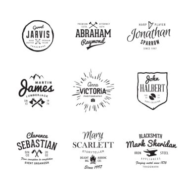 modern vintage logos clipart