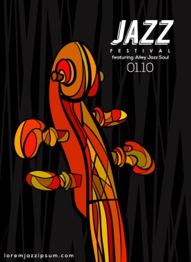 Jazz poster template clipart