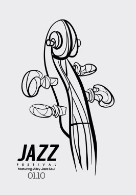 Jazz poster template clipart
