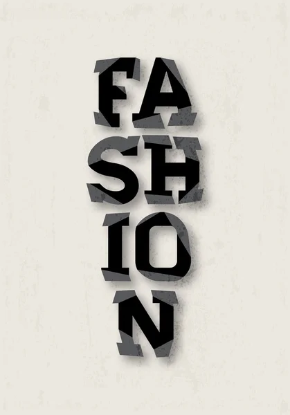 Cartel tipográfico de moda — Vector de stock