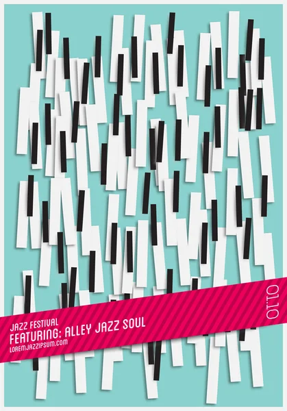 Festival di Musica Jazz Poster — Vettoriale Stock