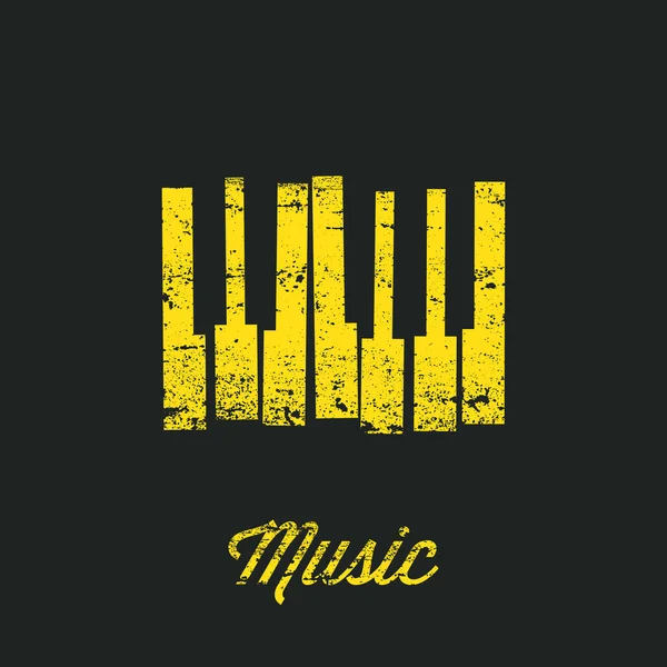 Hudební piano klávesnici — Stockový vektor