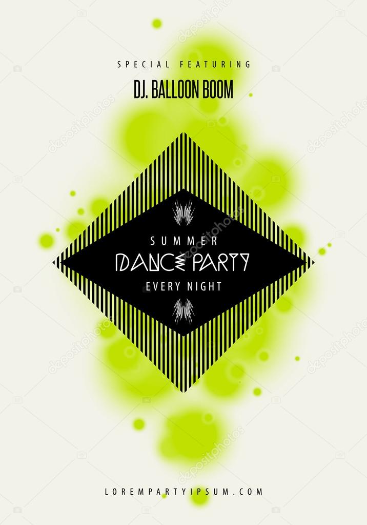 Dance party music poster