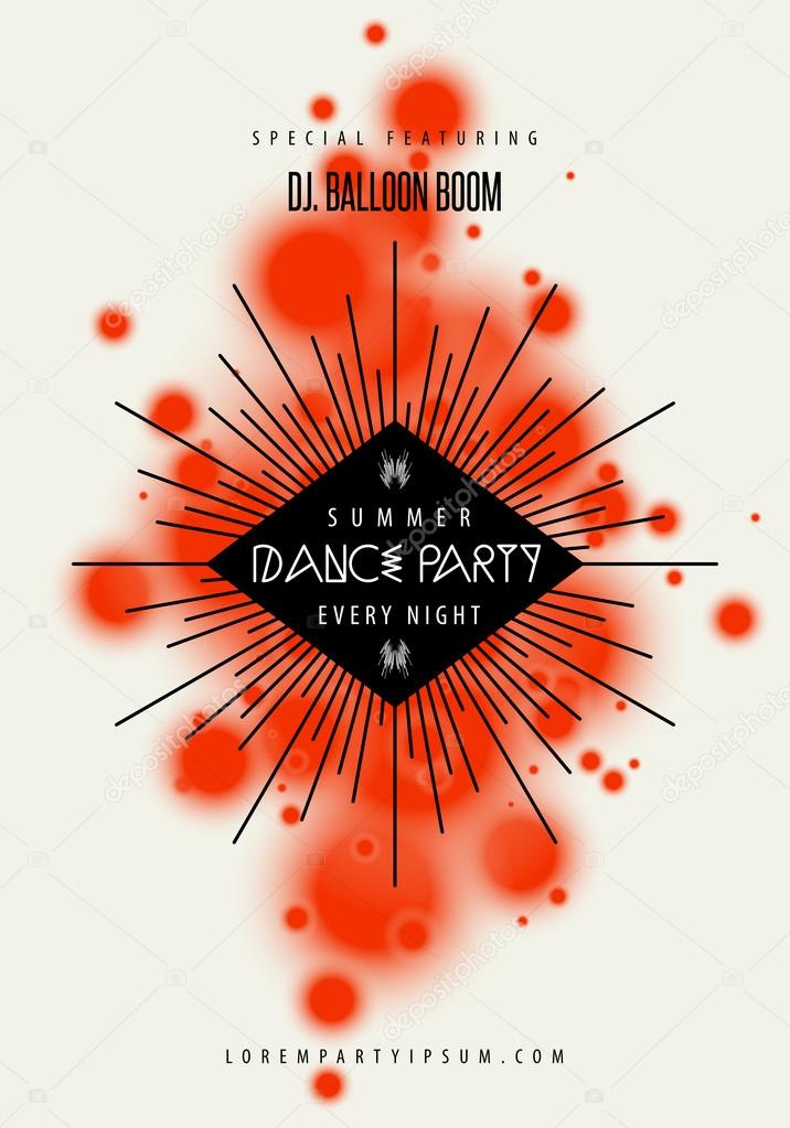 Dance party music poster