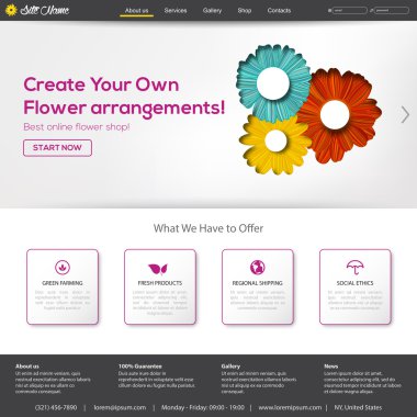 web sitesi şablonu tasarımı