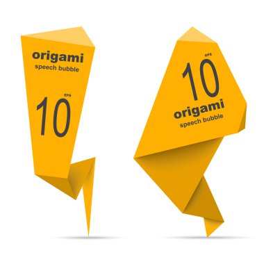 Origami konuşma balonları