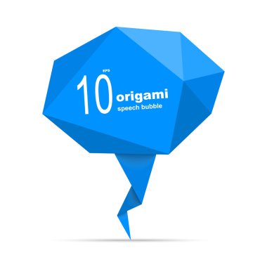Origami konuşma balonu