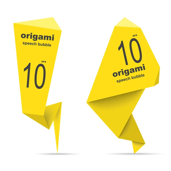 Origami Discurso Burbujas — Archivo Imágenes Vectoriales