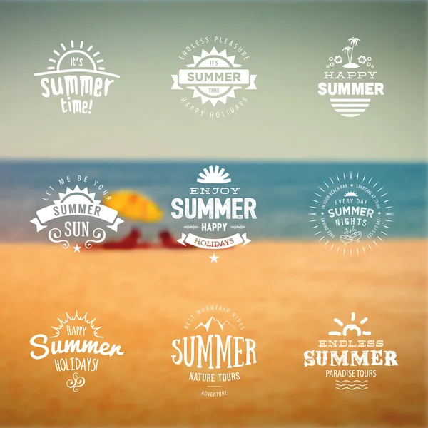 Set de etiquetas de verano — Vector de stock