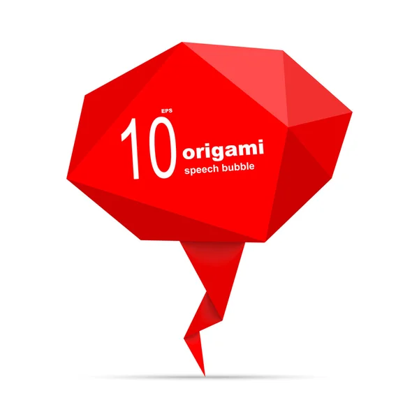 Origami discorso bolla — Vettoriale Stock