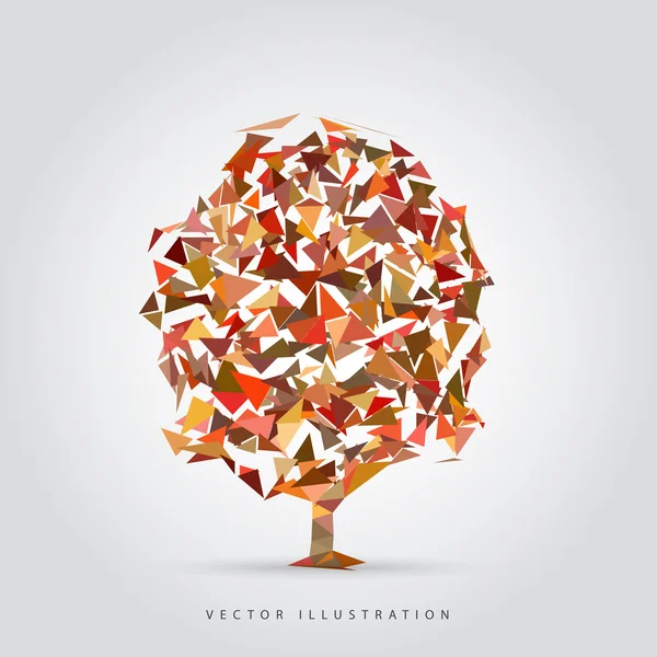 Abstract polygonal concept tree — Stock Vector