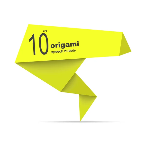Origami discorso bolla — Vettoriale Stock
