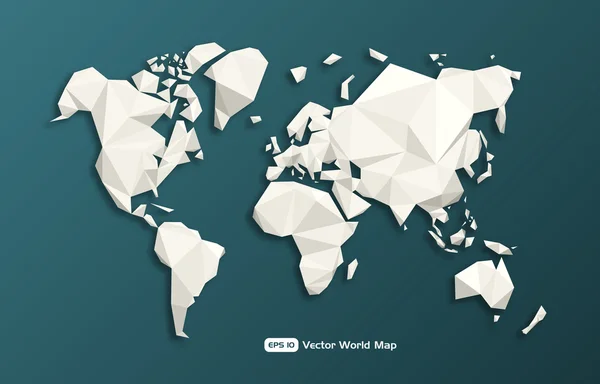 Mapa do mundo feito com triângulos —  Vetores de Stock