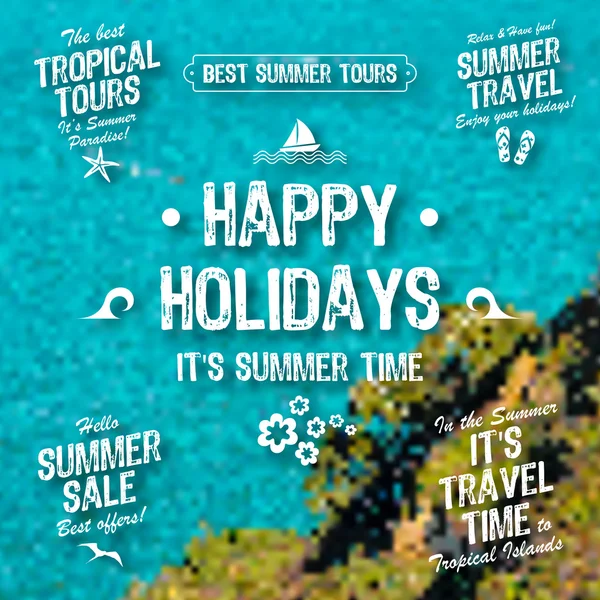 Label vacances d'été — Image vectorielle