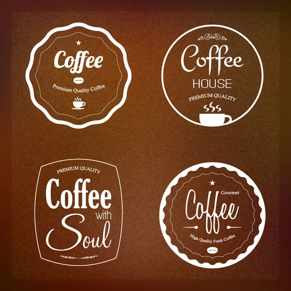 Set de etiquetas de café — Vector de stock