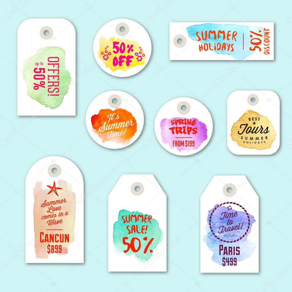 Summer Labels set