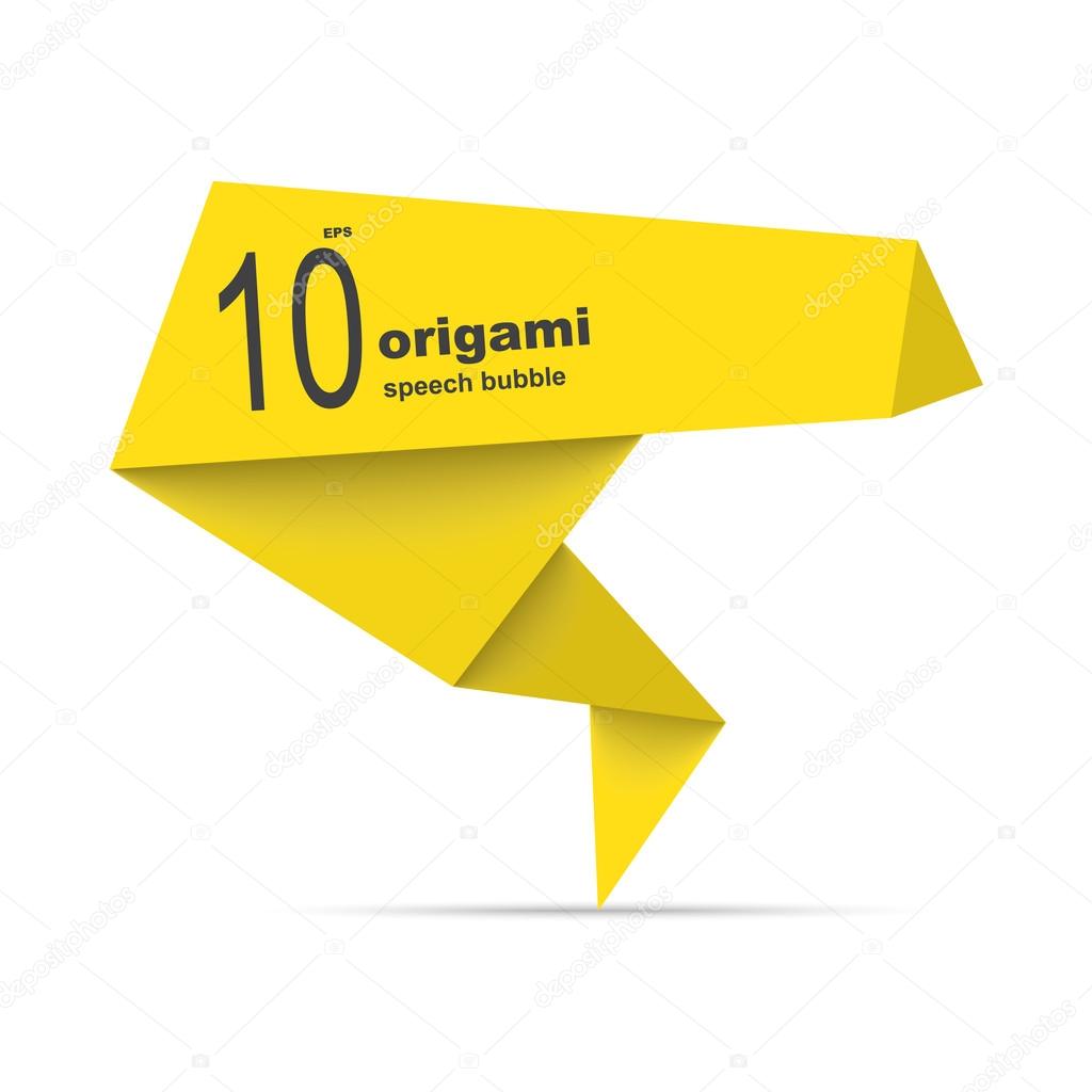 Origami Speech bubble