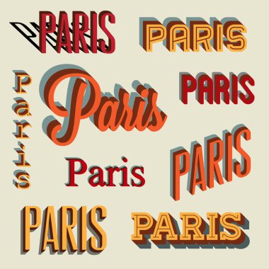 Retro tipografi seti