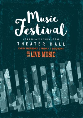 müzik poster şablonu