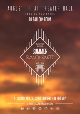 müzik poster şablonu