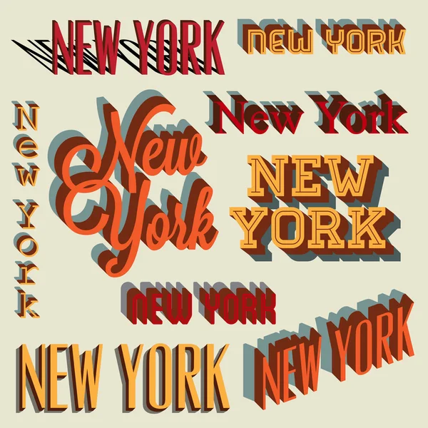 Set de tipografía retro — Vector de stock