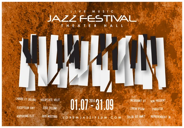 Affiche du Festival de musique jazz — Image vectorielle