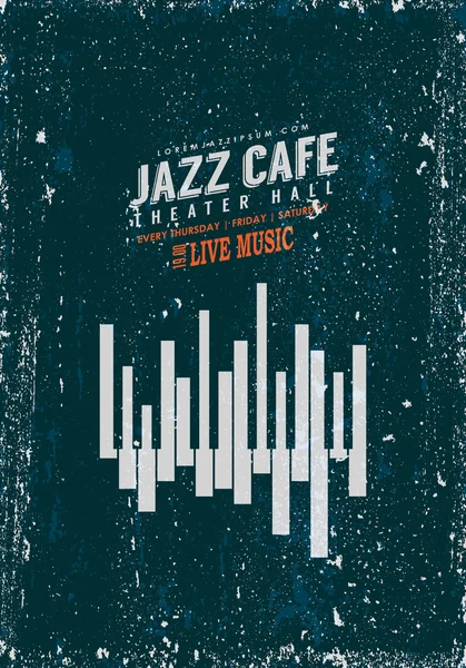 Cartaz do festival de música jazz —  Vetores de Stock