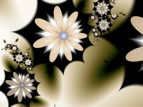 Fractal Image Multicolor Template Inserting Your Text Background Fantasy Flower — Stock Photo, Image