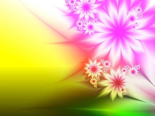Original and futuristic background with fractal flower. Bright colorful fractal flower, digital artwork for creative graphic design. Multicolored background.