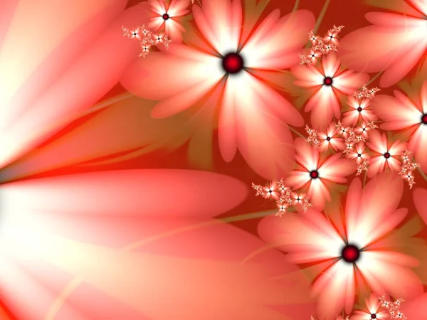 Original and futuristic background with fractal flower. Bright colorful fractal flower, digital artwork for creative graphic design. Multicolored background.