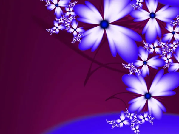 Origineller Und Futuristischer Hintergrund Mit Fraktaler Blume Leuchtend Bunte Fraktale — Stockfoto