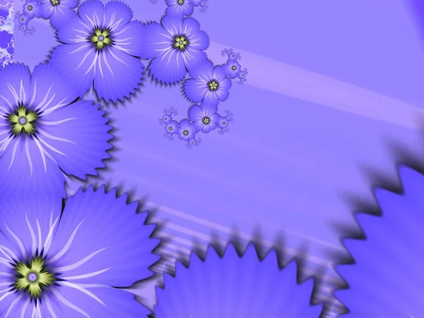 Фіолетова Фрактальна Ілюстрація Фон Квіткою Творчий Елемент Дизайну Фрактальна Квітка — стокове фото