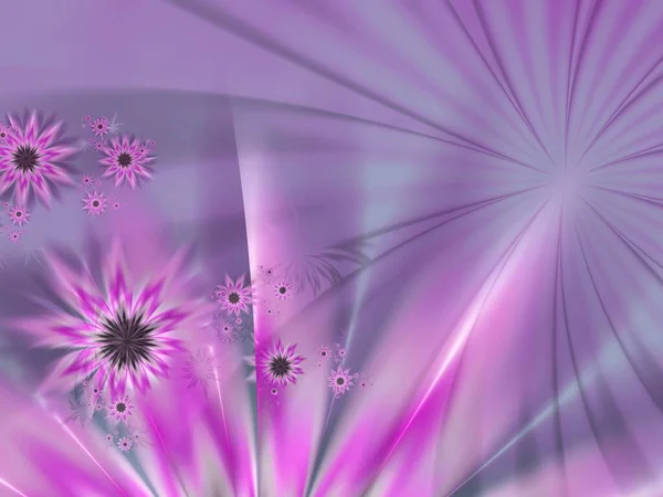 Oryginalne Futurystyczne Tło Fraktalnym Kwiatem Jasny Kolorowy Kwiat Fraktalny Cyfrowa — Zdjęcie stockowe
