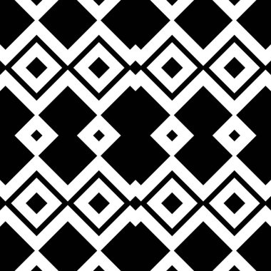 Çizgiler, vuruşlar, kareler, süsler. Siyah ve beyaz pürüzsüz desen. Antik mozaik. Dijital kağıt baskısı. Kusursuz arkaplan.