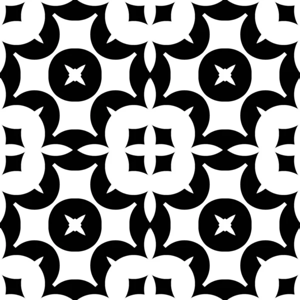 Linie Pociągnięcia Ozdoba Kwadratów Czarno Biały Bezszwowy Wzór Starożytna Mozaika — Zdjęcie stockowe