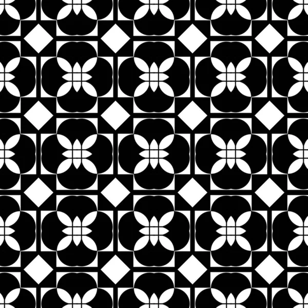 Fondo Monocromo Con Formas Abstractas Patrón Moderno Regular Blanco Negro — Foto de Stock