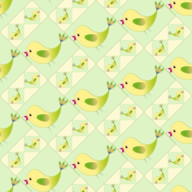 Tavuklarla dolu paskalya arkaplanı