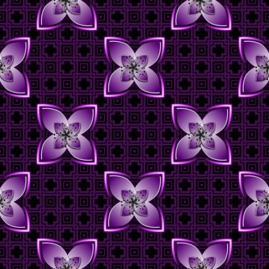 Renkli plazmayla dekore edilmiş neon şekiller