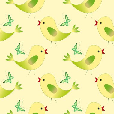 Tavuklarla dolu paskalya arkaplanı