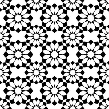 Soyut çiçekli basit düzenli grafik tasarımı