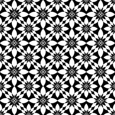 Soyut çiçekli basit düzenli grafik tasarımı