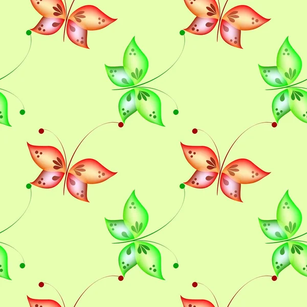Patrón Alegre Con Mariposas Colores Patrón Sin Costura Regular Patrón — Foto de Stock