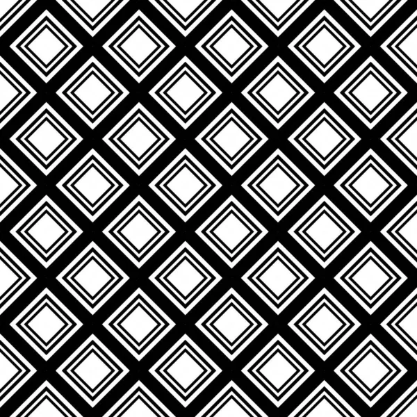 Lijnen Strepen Vierkanten Ornament Zwart Wit Naadloos Patroon Oude Mozaïek — Stockfoto
