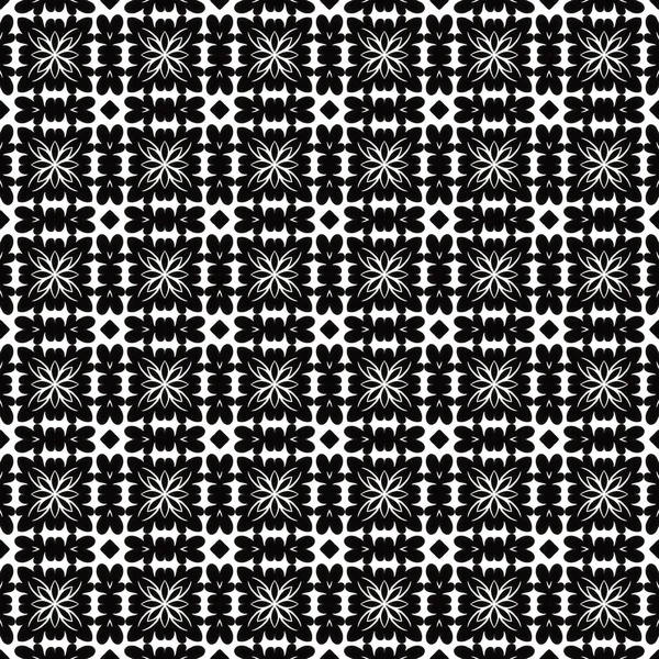 Лінії Штрихи Квадратні Орнаменти Чорно Білий Безшовний Візерунок Стародавня Мозаїка — стокове фото